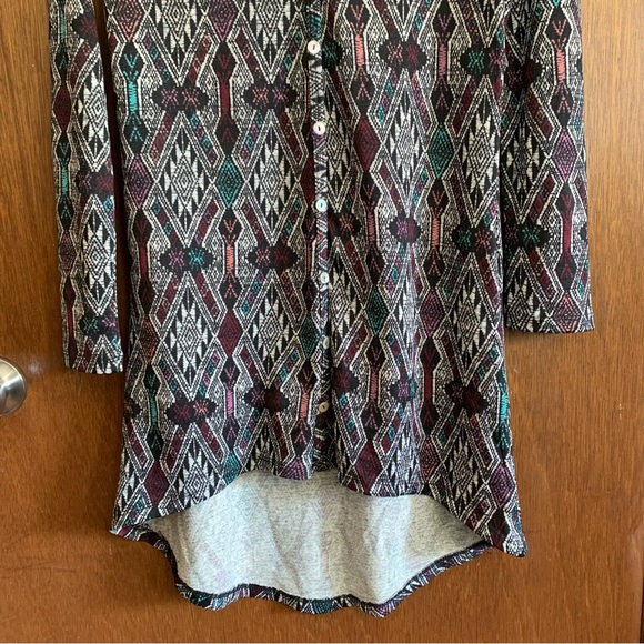 NWT Printed Button-up Sleeved Cardigan Dress - Picture 8 of 13